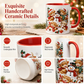 🎄 Limited-Time 50% Off ✨ Cozy Holiday Ceramic Mug — Festive Red Handle & Snowman Print ☕