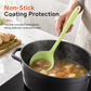 Louche à soupe en silicone translucide épaisse pour ustensiles de cuisine antiadhésifs – Cuillère de cuisine