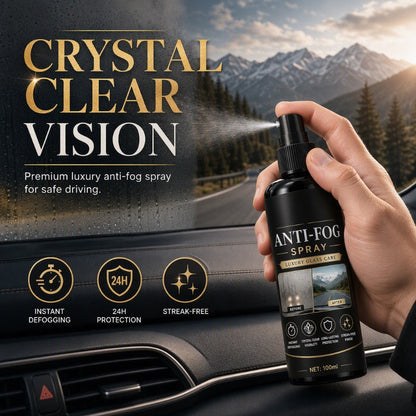 Spray anti-buée pour vitres de voiture – Spray anti-buée longue durée (24 h) sans traces, pour une visibilité claire et immédiate sur le pare-brise, le rétroviseur et toutes les surfaces vitrées du véhicule