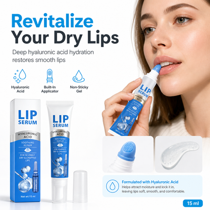 Sérum baume hydratant pour les lèvres : soin hydratant et atténuation des ridules des lèvres, 15 ml