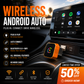 🚗 50 % DE RÉDUCTION POUR UNE DURÉE LIMITÉE ! ✨ Adaptateur Android Auto sans fil – Plug & Play, stable, rapide ✨