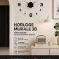 -50% Aujourd’hui 🌙🏠 Horloge Murale 3D Lumineuse en Acrylique